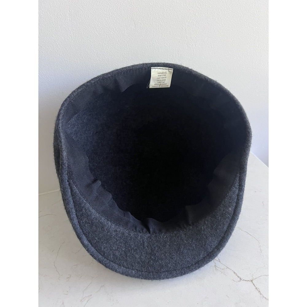 Mens Gray Newsboy Cabbie Hat 100% Wool Preppy Golf One Size - Picture 5 of 6